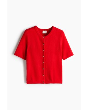 H&M Gilet En Maille - Rouge