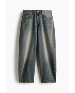 H&M Baggy Barrel Jeans - Gris