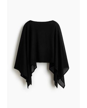 H&M Cape En Maille Fine - Noir