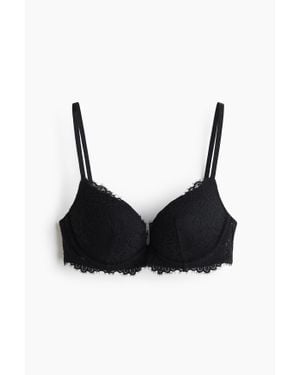 H&M Soutien-Gorge Super Push-Up En Dentelle - Noir