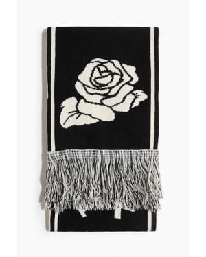 H&M Écharpe En Maille Jacquard - Noir