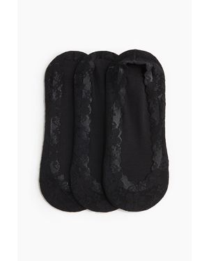 H&M Lot de 3 paires de chaussettes très basses - Noir