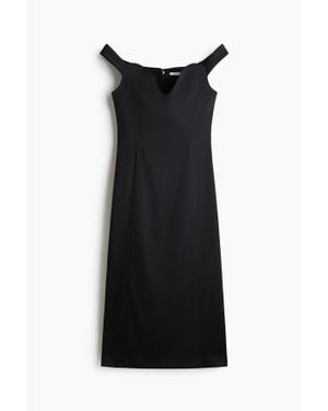 H&M Robe épaules nues ajustée - Noir