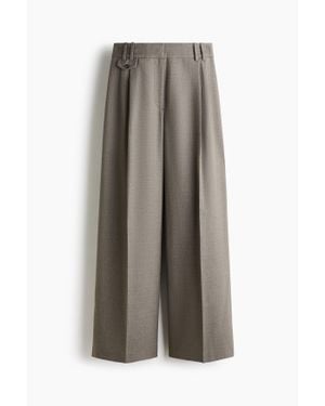 H&M Pantalon chic à jambes larges - Marron