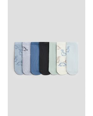 H&M Lot De 7 Paires De Chaussettes - Bleu