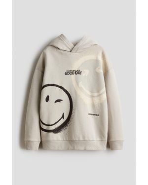 H&M Hoodie Avec Motifs Imprimés - Neutre