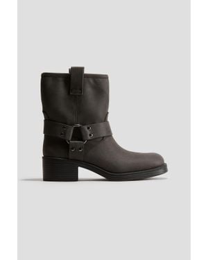 H&M Bottines De Style Motard - Noir
