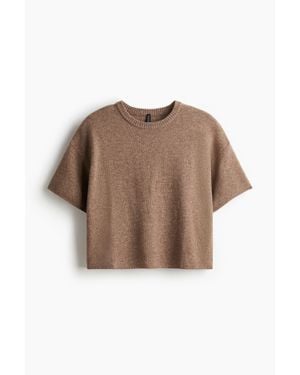 H&M Pull À Manches Courtes - Marron