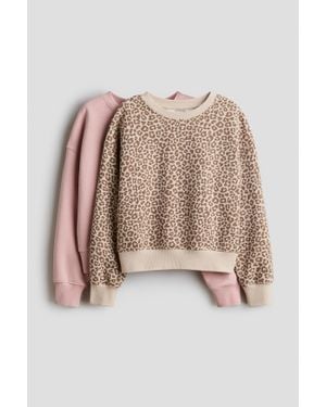 H&M Lot De 2 Sweats À L'Intérieur Brossé - Neutre