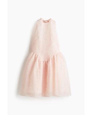 H&M Robe dos nu brodée - Rose