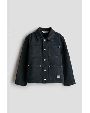 H&M Veste Cargo En Twill De Coton - Bleu