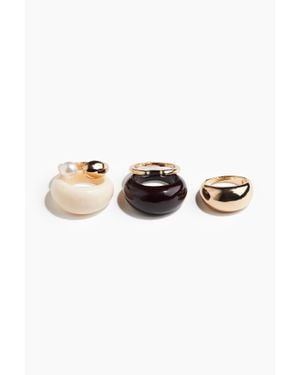 H&M 5-Pack Rings - Métallisé