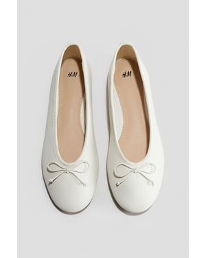 H&M Ballerines Avec Naud - Blanc