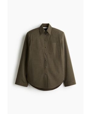 H&M Shoulder-pad shirt - Vert