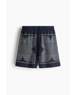 H&M Short en twill avec cordon de serrage - Bleu