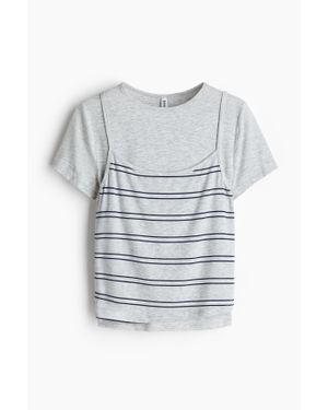 H&M Top Superposé En Jersey - Blanc