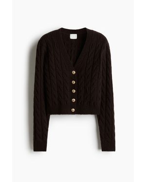 H&M Gilet En Maille Torsadée - Noir