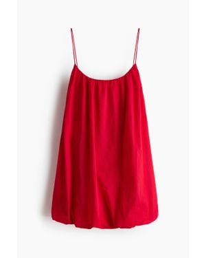 H&M Robe à bretelles fines avec base à effet boule - Rouge