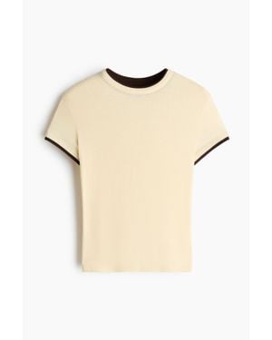 H&M T-shirt à effet superposé - Neutre