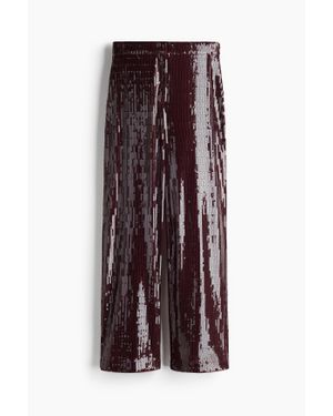 H&M Pantalon À Sequins - Violet