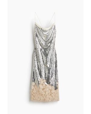 H&M Robe À Sequins Brodée - Multicolore