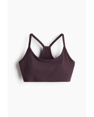 H&M Crop Top De Sport Légèrement Matelassé Softmove - Violet