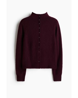 H&M Gilet En Maille Bouclette - Violet