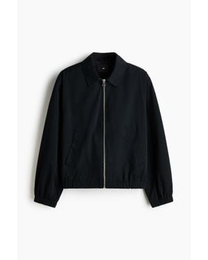 H&M Veste En Coton Avec Col - Noir