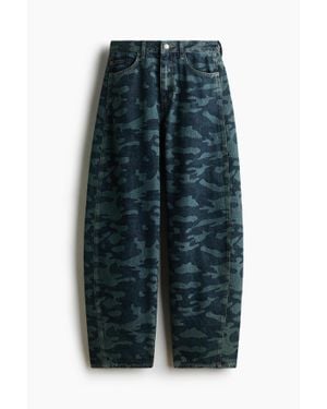 H&M Barrel High Waist Jeans - Vert