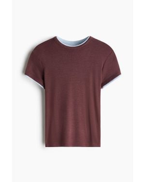 H&M T-Shirt À Effet Superposé - Violet