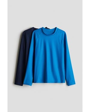 H&M Lot De 2 T-Shirts De Bain Upf 50 - Bleu