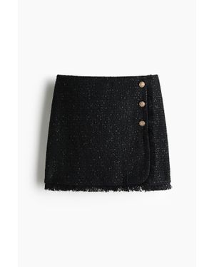 H&M Jupe À Sequins En Maille Bouclette - Noir