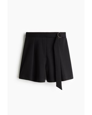 H&M Short avec ceinture - Noir