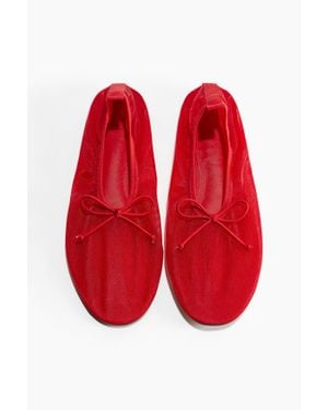 H&M Ballerines En Mesh - Rouge