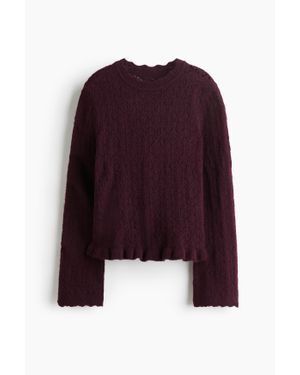 H&M Pull en maille pointelle - Violet