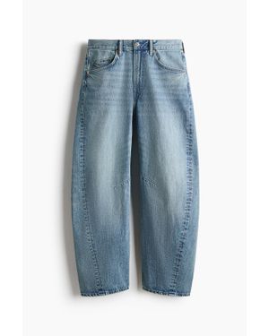 H&M Loose Barrel Jeans - Bleu