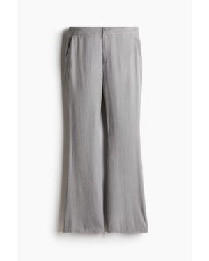 H&M Pantalon De Tailleur En Lin Mélangé - Gris