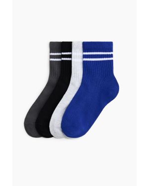 H&M Lot De 5 Paires De Chaussettes De Sport Drymove - Bleu