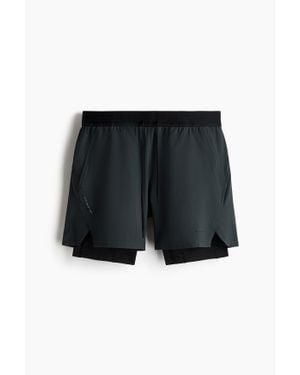 H&M Short De Sport Superposé Drymove - Noir