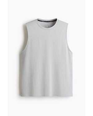 H&M Débardeur De Sport Regular Fit Drymove - Blanc