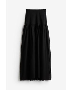 Jupe Longue Enduite H M en coloris Noir Lyst