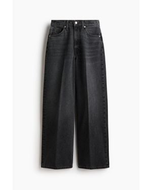 H&M Baggy Regular Waist Jeans - Noir
