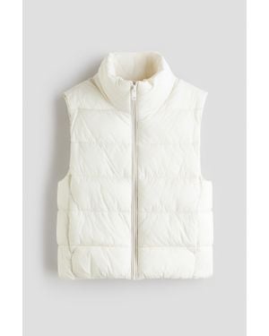 H&M Doudoune Sans Manches En Nylon - Blanc