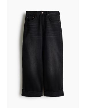 H&M Baggy Regular Waist Jeans - Noir