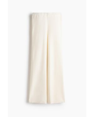 H&M Pantalon En Maille Fine - Blanc