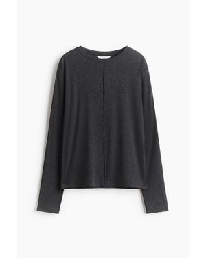 H&M Long-sleeved top - Noir