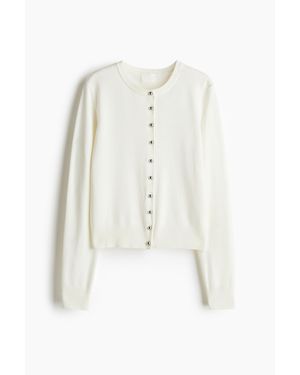 H&M Gilet En Maille - Blanc