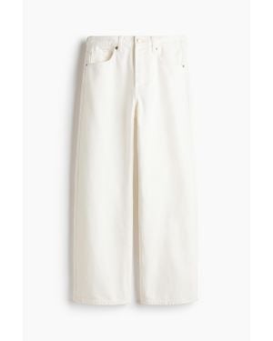 H&M Wide Regular Jeans - Blanc