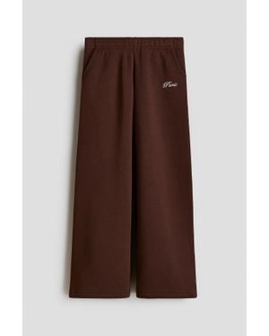 H&M Pantalon Jogger Droit En Molleton - Marron