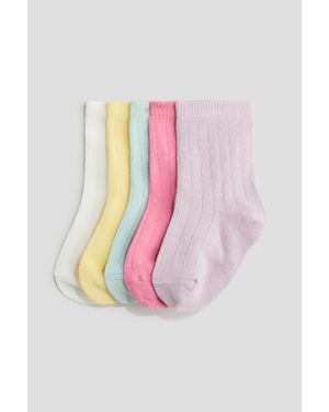 H&M Lot De 5 Paires De Chaussettes - Rose
